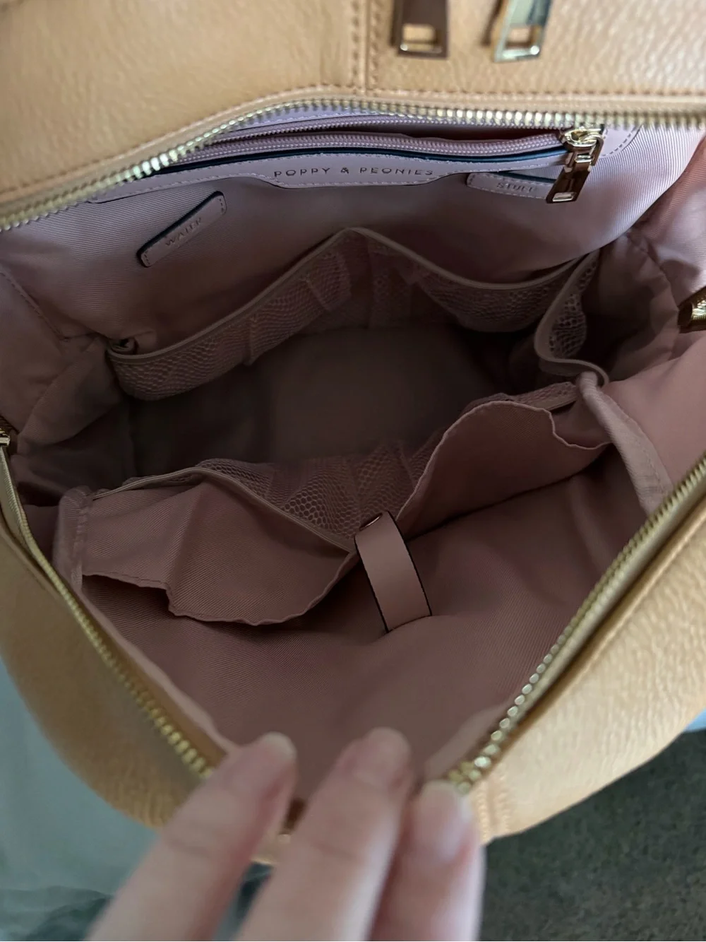 Poppy & Peonies Brooklyn Backpack in Camel